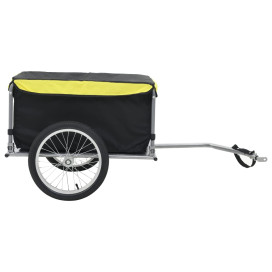 Kerékpár utánfutó fekete és sárga 65 kg - utánvéttel vagy ingyenes szállítással