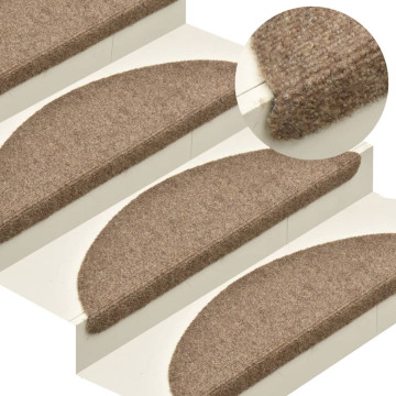 10 db bézs tűlyukasztott öntapadó lépcsőszőnyeg 56 x 17 x 3 cm - utánvéttel vagy ingyenes szállítással