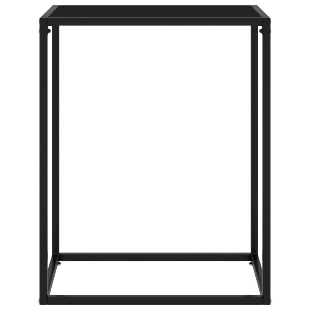 Fekete edzett üveg tálalóasztal 60 x 35 x 75 cm - utánvéttel vagy ingyenes szállítással