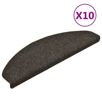 10 db antracit tűlyukasztott öntapadó lépcsővédő 65 x 21 x 4 cm - utánvéttel vagy ingyenes szállítással