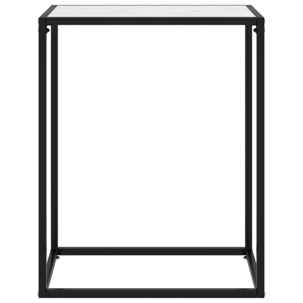 Fehér edzett üveg tálalóasztal 60 x 35 x 75 cm - utánvéttel vagy ingyenes szállítással