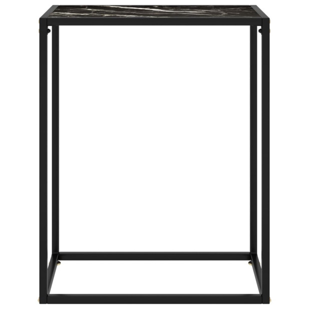 Fekete edzett üveg tálalóasztal 60 x 35 x 75 cm - utánvéttel vagy ingyenes szállítással