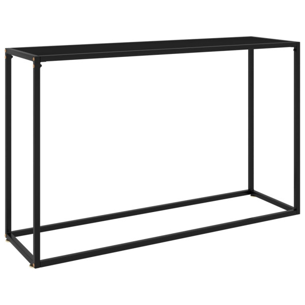 Fekete edzett üveg tálalóasztal 120 x 35 x 75 cm - utánvéttel vagy ingyenes szállítással