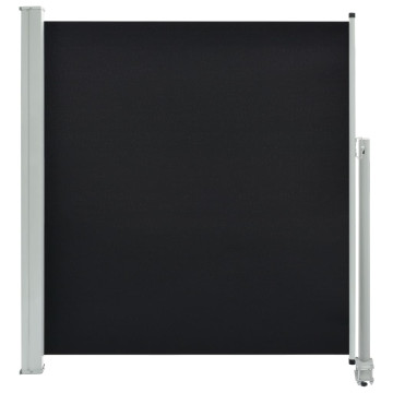 Fekete behúzható oldalsó terasz napellenző 140 x 300 cm - utánvéttel vagy ingyenes szállítással