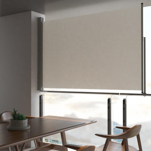 Krémszínű behúzható oldalsó terasz napellenző 160 x 300 cm - utánvéttel vagy ingyenes szállítással
