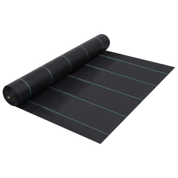 Fekete PP talajtakaró szőnyeg 2 x 5 m - utánvéttel vagy ingyenes szállítással