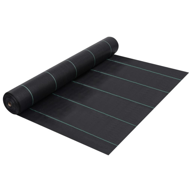 Fekete PP talajtakaró szőnyeg 2 x 5 m - utánvéttel vagy ingyenes szállítással
