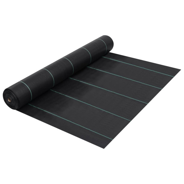 Fekete PP talajtakaró szőnyeg 2 x 25 m - utánvéttel vagy ingyenes szállítással
