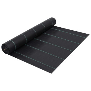 Fekete PP gyomgátló talajtakaró szőnyeg 2 x 50 m - utánvéttel vagy ingyenes szállítással