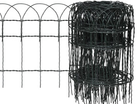 Kerti porszórt bevonatú vas szegélyező kerítés 10 x 0,4 m - utánvéttel vagy ingyenes szállítással