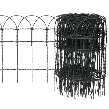 Kerti porszórt bevonatú vas szegélyező kerítés 10 x 0,4 m - utánvéttel vagy ingyenes szállítással