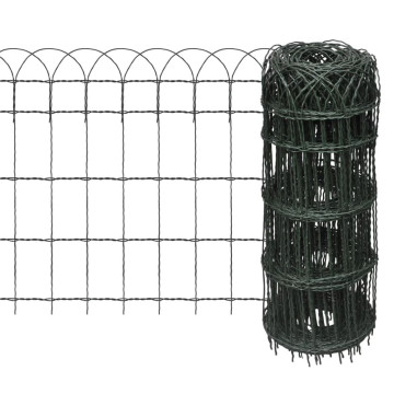 Kerti porszórt bevonatú vas szegélyező kerítés 25 x 0,65 m - utánvéttel vagy ingyenes szállítással