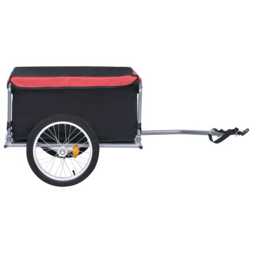 Kerékpár-utánfutó fekete és piros 65 kg - utánvéttel vagy ingyenes szállítással