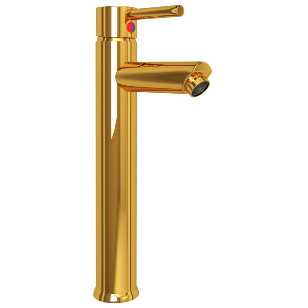 Aranyszínű fürdőszobai keverős csaptelep 12 x 30 cm - utánvéttel vagy ingyenes szállítással