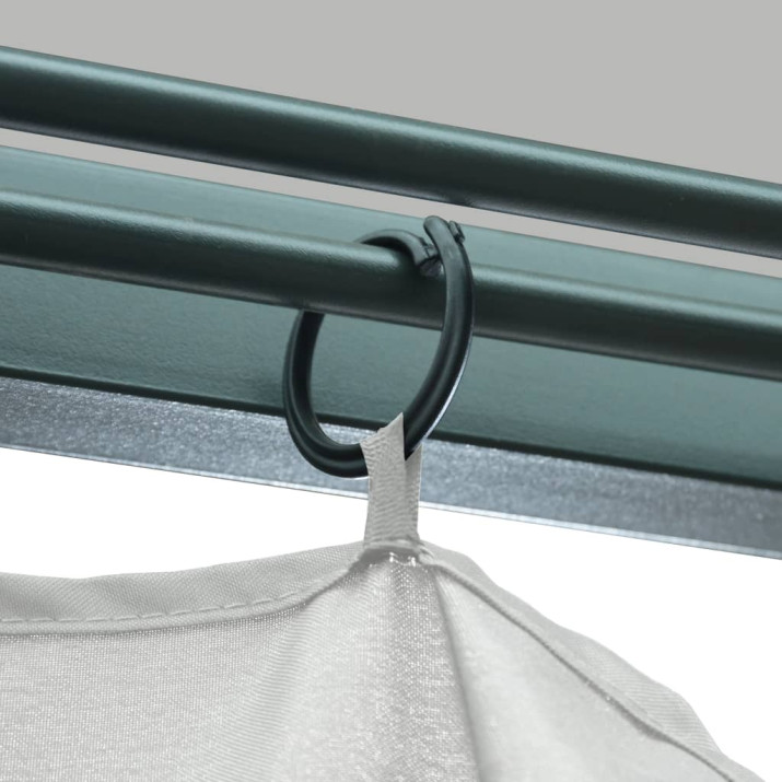 Krémszínű alumíniumpavilon függönnyel/fényfüzérrel 300 x 300 cm - utánvéttel vagy ingyenes szállítással