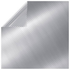 Ezüstszínű négyszögű napelemes lebegő PE medencefólia 10 x 5 m - utánvéttel vagy ingyenes szállítással