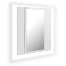 Magasfényű fehér LED-es fürdőszobai tükrös szekrény 100x12x45cm - utánvéttel vagy ingyenes szállítással