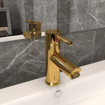 Aranyszínű fürdőszobai mosdócsaptelep 130 x 176 mm - utánvéttel vagy ingyenes szállítással