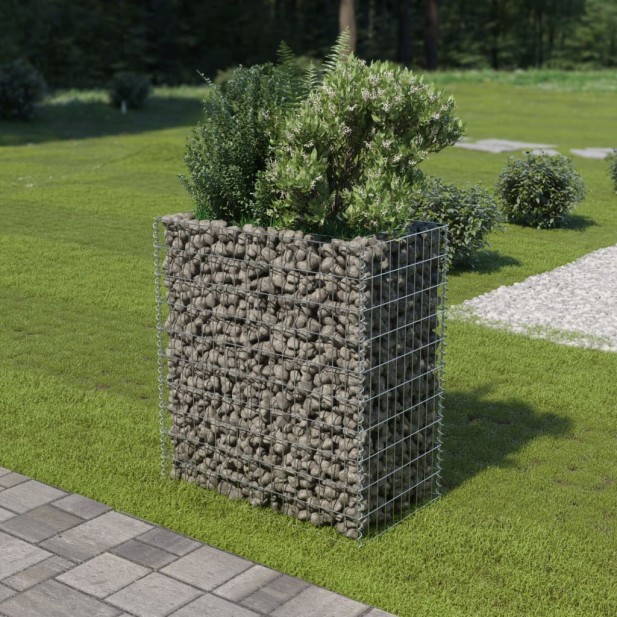 Horganyzott acél gabion virágtartó 90 x 50 x 100 cm - utánvéttel vagy ingyenes szállítással