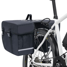 Fekete vízálló dupla kerékpártáska poggyásztartóhoz 35 l - utánvéttel vagy ingyenes szállítással