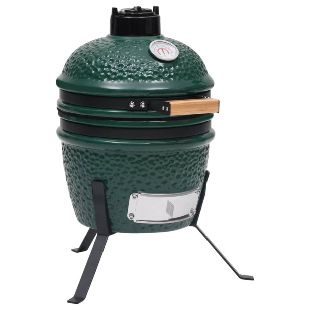 Zöld kerámia 2 az 1-ben Kamado grillsütő füstölővel 56 cm - utánvéttel vagy ingyenes szállítással