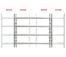 4 keresztrudas állítható biztonsági rács ablakra 500-650 mm - utánvéttel vagy ingyenes szállítással