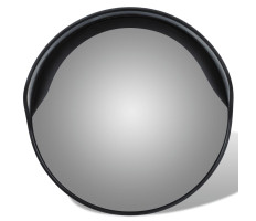 Konvex kültéri közlekedési tükör fekete polikarbonát 30 cm - utánvéttel vagy ingyenes szállítással