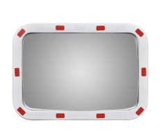 Konvex négyszögletes közlekedési tükör fényvisszaverőkkel 40 x 60 cm - utánvéttel vagy ingyenes szállítással