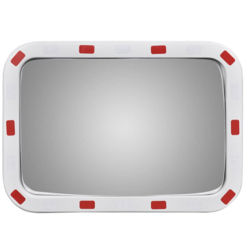Konvex négyszögletes közlekedési tükör fényvisszaverőkkel 40 x 60 cm - utánvéttel vagy ingyenes szállítással