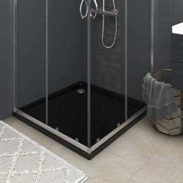 Fekete négyzet alakú ABS zuhanytálca 90 x 90 cm - utánvéttel vagy ingyenes szállítással