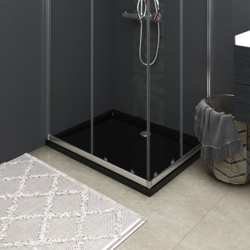 Téglalap alakú fekete ABS zuhanytálca 80 x 100 cm - utánvéttel vagy ingyenes szállítással