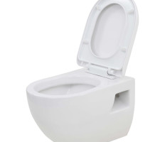 Fehér kerámia fali WC csésze - utánvéttel vagy ingyenes szállítással