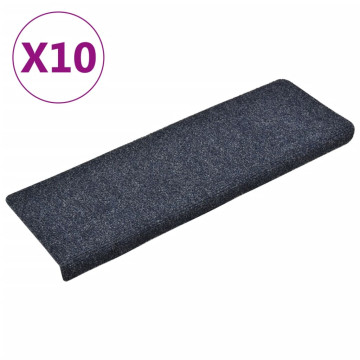 10 db antracitszürke tűlyukasztott lépcsőszőnyeg 65x21x4 cm - utánvéttel vagy ingyenes szállítással