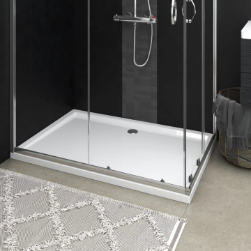 Téglalap alakú fehér ABS zuhanytálca 80 x 120 cm - utánvéttel vagy ingyenes szállítással