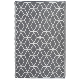 Esschert Design szürke-fehér mintás kültéri szőnyeg 180 x 121 cm OC25 - utánvéttel vagy ingyenes szállítással