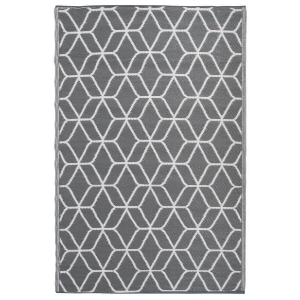 Esschert Design szürke-fehér mintás kültéri szőnyeg 180 x 121 cm OC25 - utánvéttel vagy ingyenes szállítással