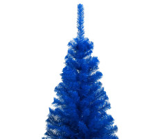 Kék PVC műkarácsonyfa LED-fényekkel és gömbszettel 150 cm - utánvéttel vagy ingyenes szállítással