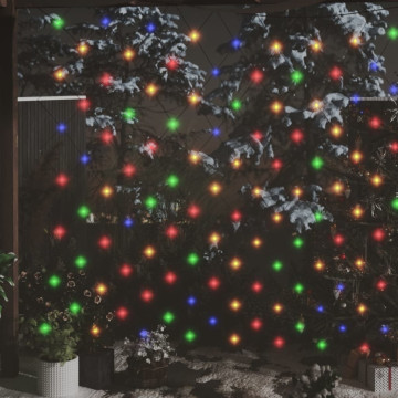 Színes kültéri hálós karácsonyi világítás 204 LED-del 3 x 2 m - utánvéttel vagy ingyenes szállítással