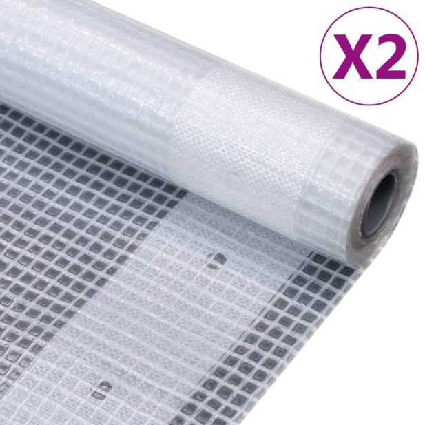 2 db fehér takaróponyva 260 g/m² 4 x 3 m - utánvéttel vagy ingyenes szállítással