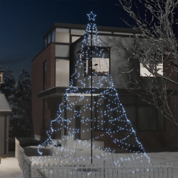 Karácsonyfa fémoszloppal és 1400 hideg fehér LED-del 5 m - utánvéttel vagy ingyenes szállítással