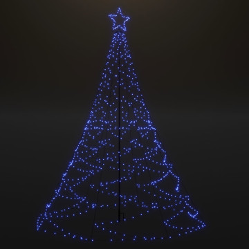 Karácsonyfa fémoszloppal és 1400 kék LED-del 5 m - utánvéttel vagy ingyenes szállítással