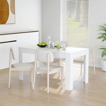 Fehér forgácslap étkezőasztal 140 x 74,5 x 76 cm - utánvéttel vagy ingyenes szállítással