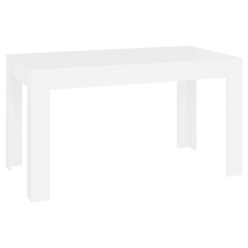 Fehér forgácslap étkezőasztal 140 x 74,5 x 76 cm - utánvéttel vagy ingyenes szállítással