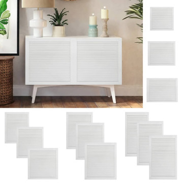 Fehér tömör fenyőfa lamellás szekrényajtó 39,5 x 49,4 cm - utánvéttel vagy ingyenes szállítással