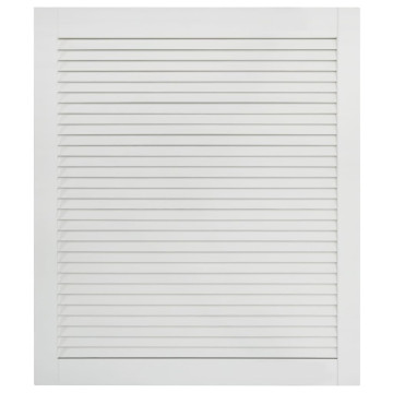 Fehér tömör fenyőfa zsaluzott ajtó 61,5 x 49,4 cm - utánvéttel vagy ingyenes szállítással