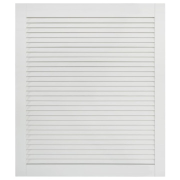 Fehér tömör fenyőfa lamellás szekrényajtó 69 x 59,4 cm - utánvéttel vagy ingyenes szállítással