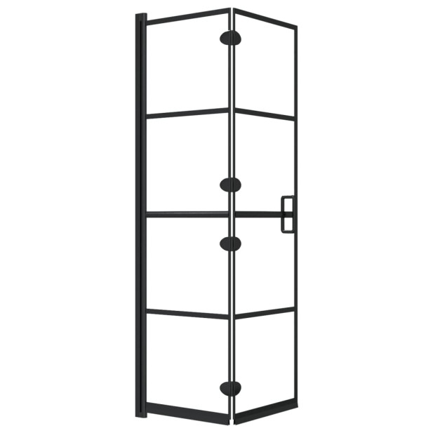 Fekete ESG zuhanykabin összecsukható ajtóval 80 x 140 cm - utánvéttel vagy ingyenes szállítással