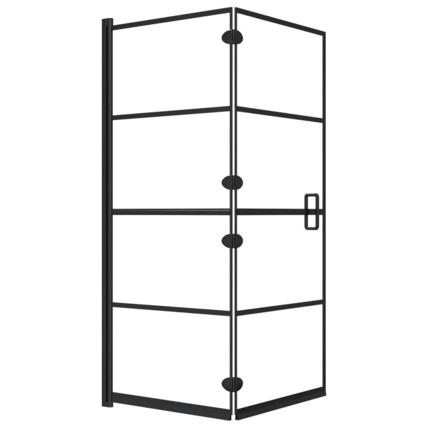 Fekete ESG zuhanykabin összecsukható ajtóval 120x140 cm - utánvéttel vagy ingyenes szállítással
