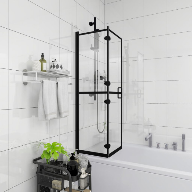 Fekete ESG zuhanykabin összecsukható ajtóval 80 x 140 cm - utánvéttel vagy ingyenes szállítással