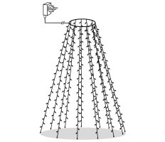 150 LED-es hideg fehér karácsonyi fényháló 150 cm - utánvéttel vagy ingyenes szállítással
